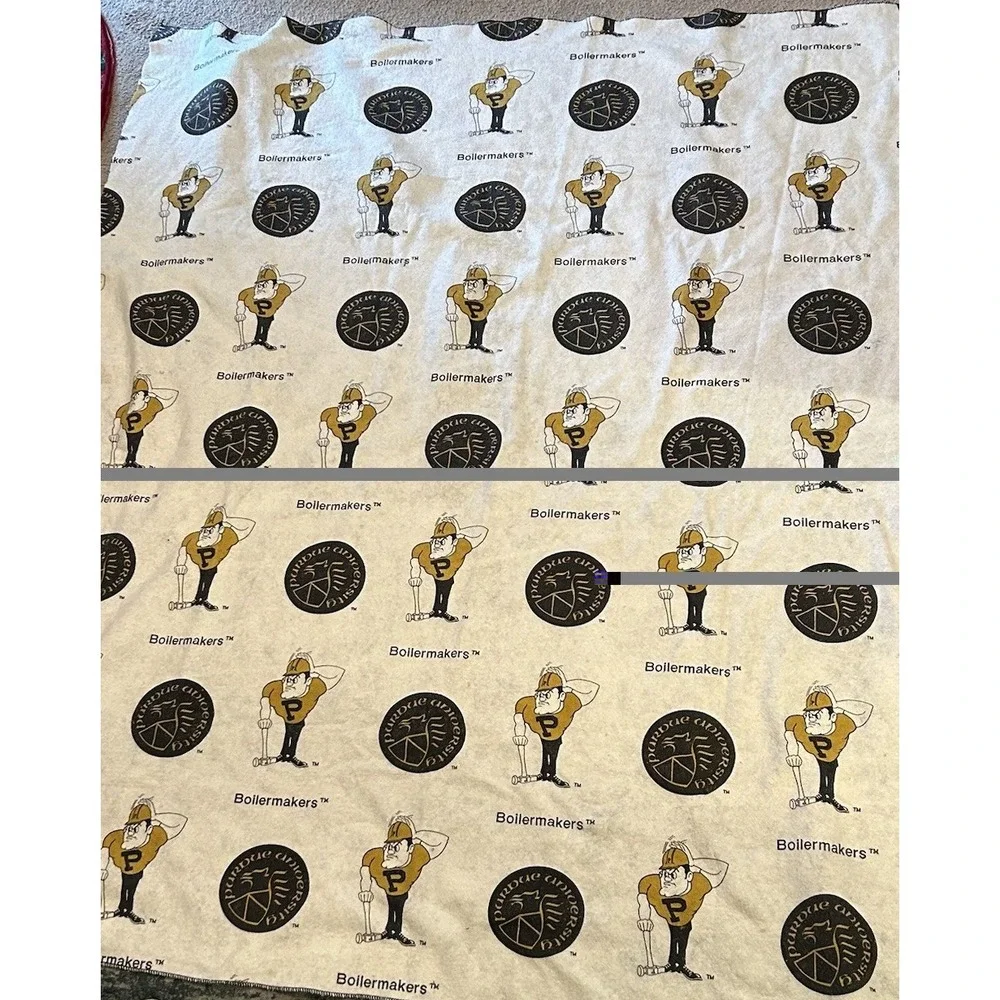 Vintage Purdue Boilermakers Heavy‎ Blanket 84X72 inches